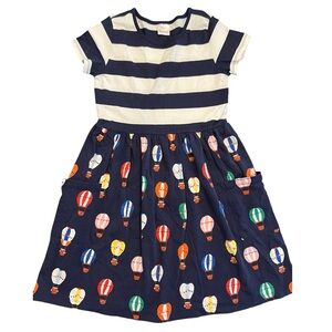 NWOT Hanna Andersson Girls Hot Air Balloon Striped Dress Size 140 US 10 (G4)